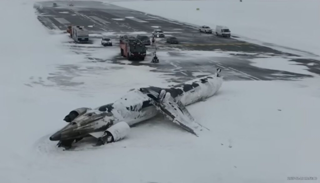 A Delta Air Lines Bombardier CRJ-900 regional jet, operating as Flight 4819, crashed upon landing at Toronto Pearson International Airport on February 17, 2025. The aircraft, arriving from Minneapolis-St. Paul, flipped upside down after its right main landing gear collapsed, leading to detachment of the right wing and a post-crash fire. Weather conditions included high winds and blowing snow, with gusts up to 35 knots. Emergency responders evacuated all 80 people on board, with 18 injured, including three in critical condition. The Transportation Safety Board of Canada (TSB) and the U.S. National Transportation Safety Board (NTSB) are investigating structural integrity, landing gear failure, and potential pilot response factors. Airport operations were disrupted, with two runways closed for the investigation. Delta and Endeavor Air are conducting internal safety reviews. The final report on the cause of the accident is expected within several months.